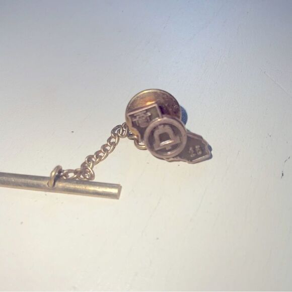 Vintage TTTP Co California Bell Systems 25 Year Service Pin 10K Gold - Picture 2 of 4